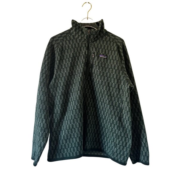 Patagonia Green Patterned Half Zip Pullover - Picture 1 of 6